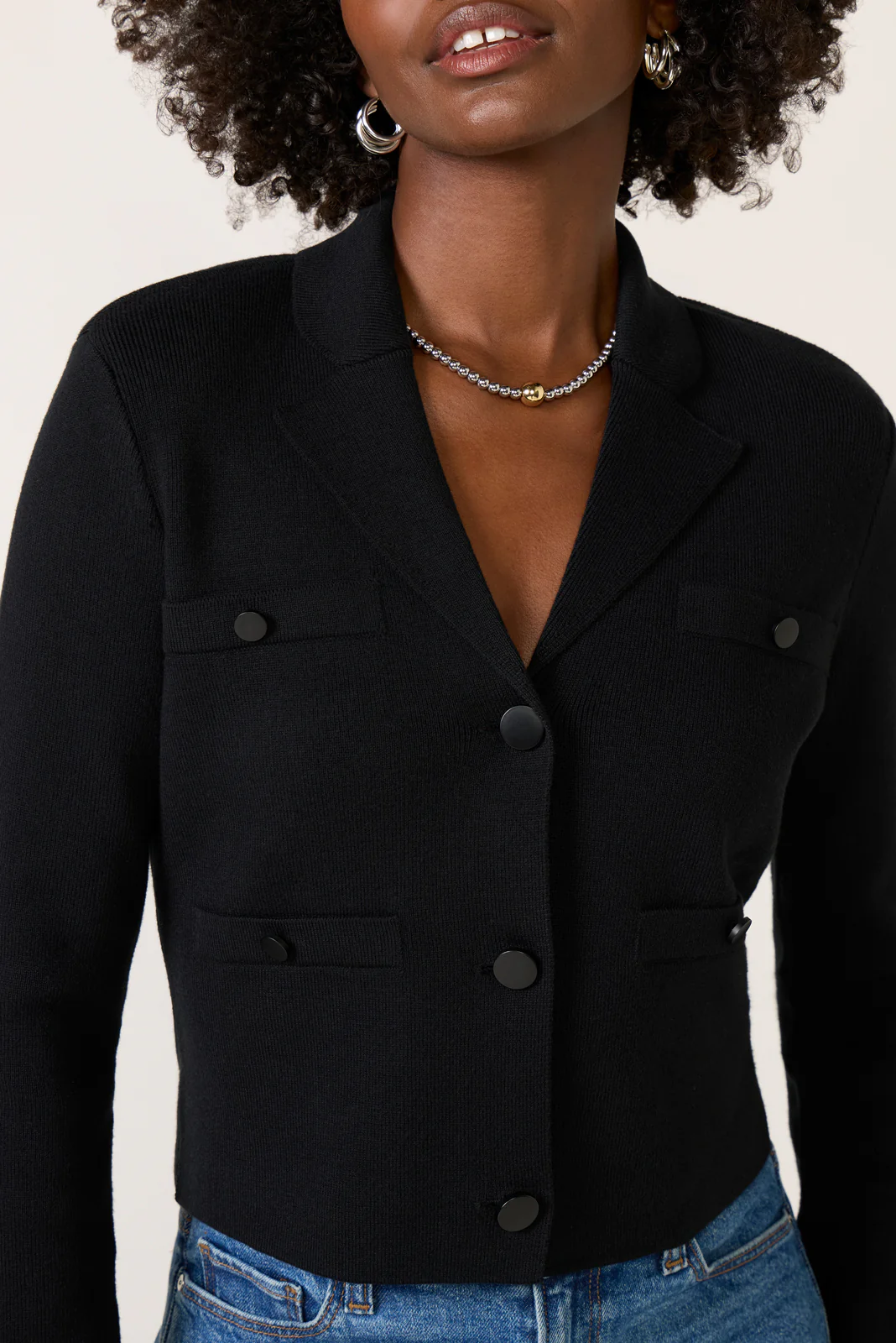 Andie Two Button Knit Jacket - Image 3