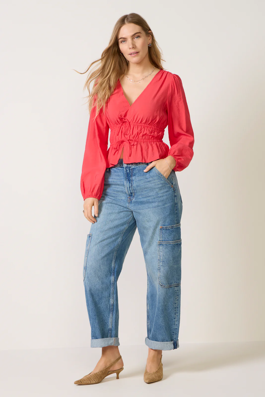 Ariana Tie Front Blouse - Image 2