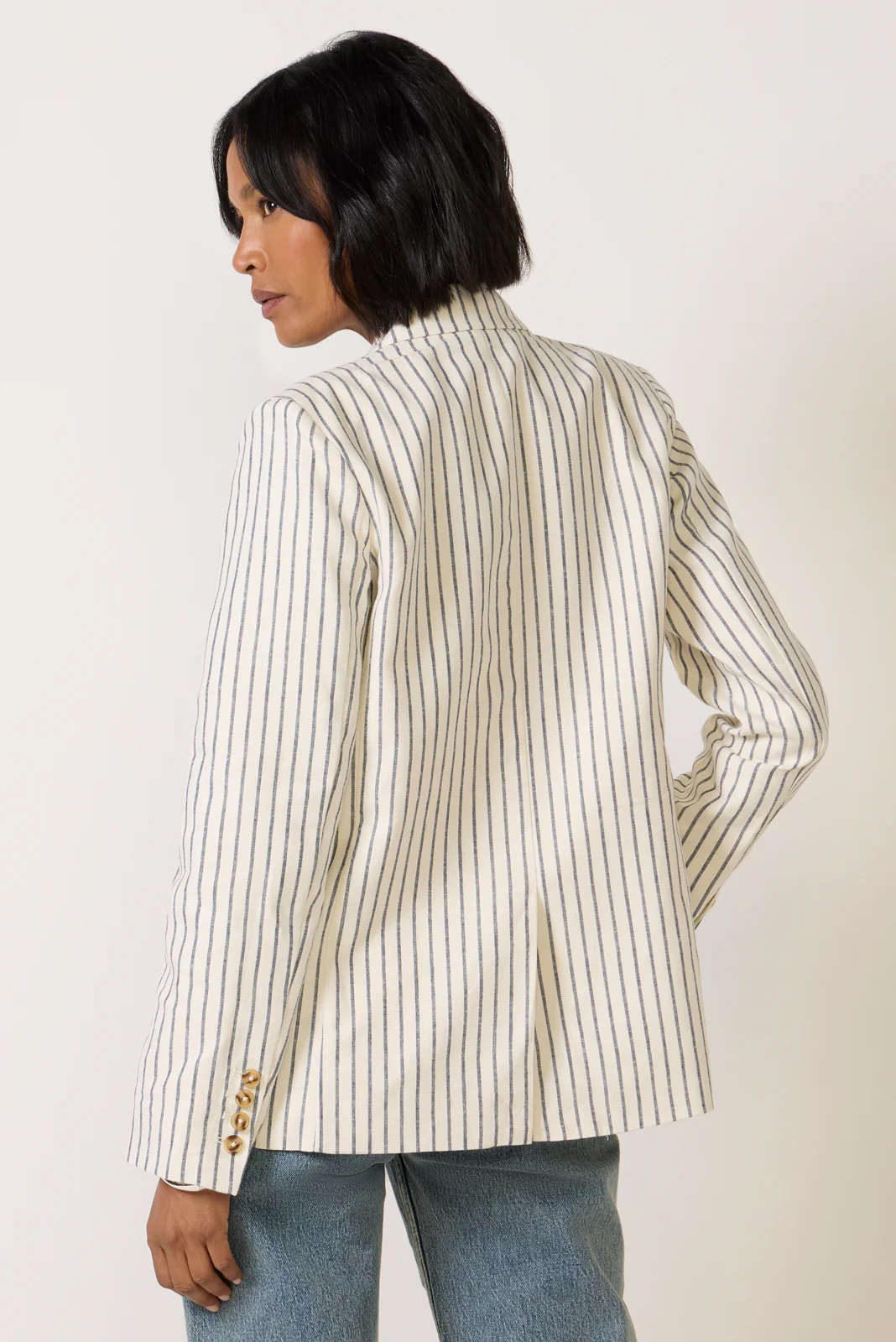 Evan Linen Stripe Blazer - Image 4