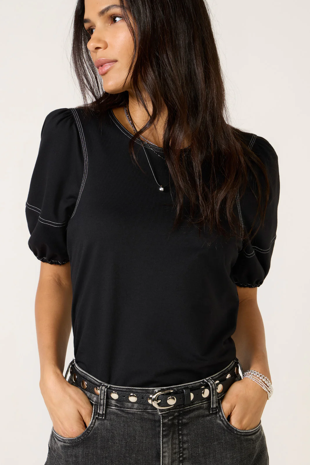 Memphis Contrast Stitch Top - Image 2