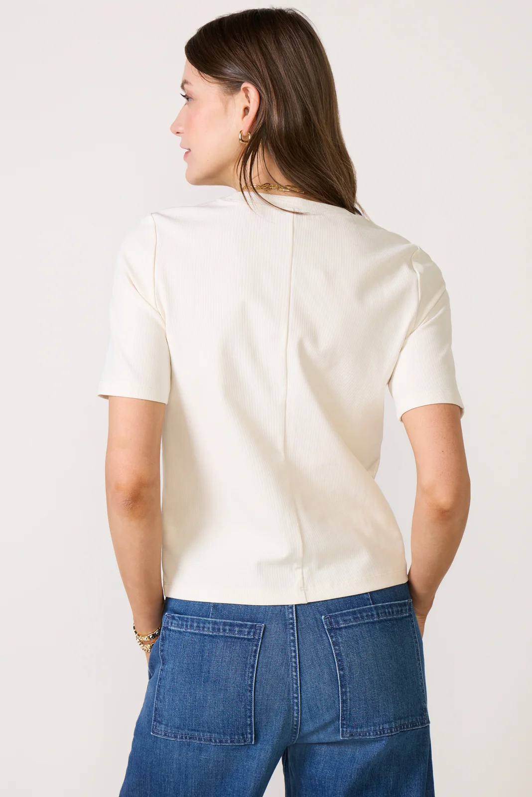 Short Sleeve Crewneck Elbow Tee - Image 4