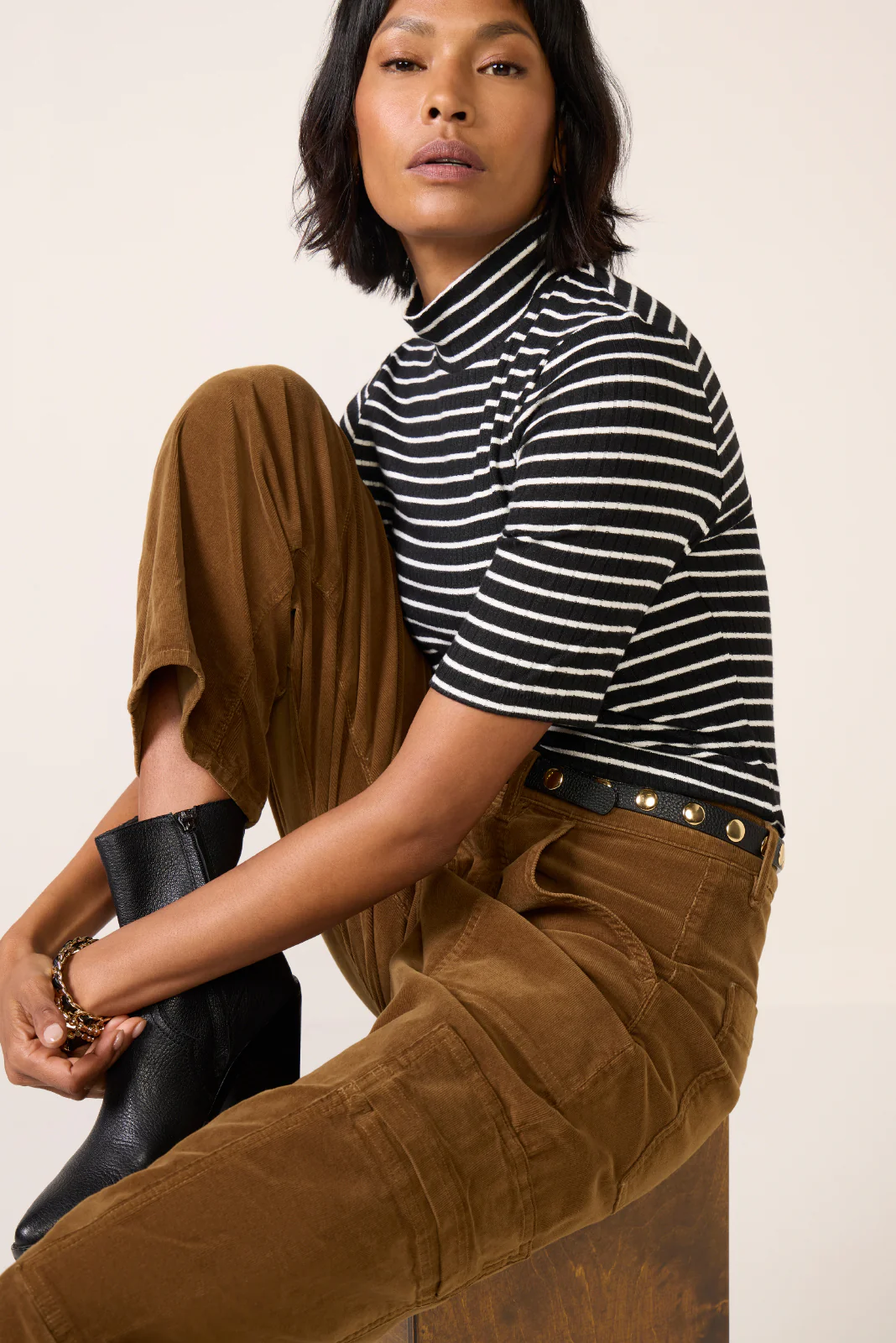 The Rib Knit Stripe Tee